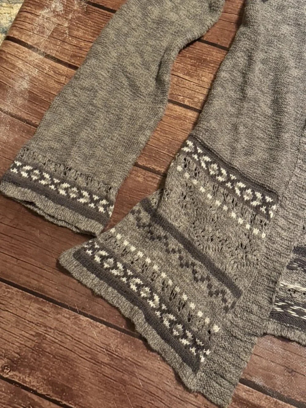 Girl’s Justice Gray Knit Open Front Cardigan Size 14 Sweater